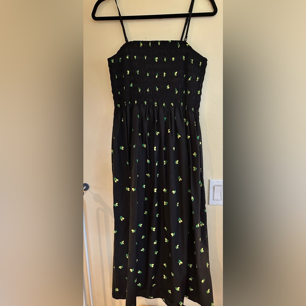 A New Day Black Dress with Lemon Print